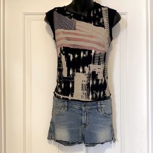 BCBG Maxazria American Flag T- Shirt - July 4th